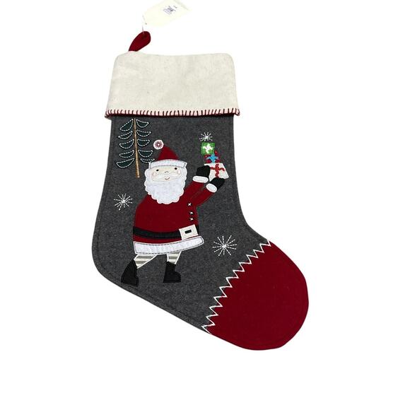 Pottery Barn Kids Other - Pottery Barn Kids Nordic Santa Wool Blend Stocking Christmas New with tags